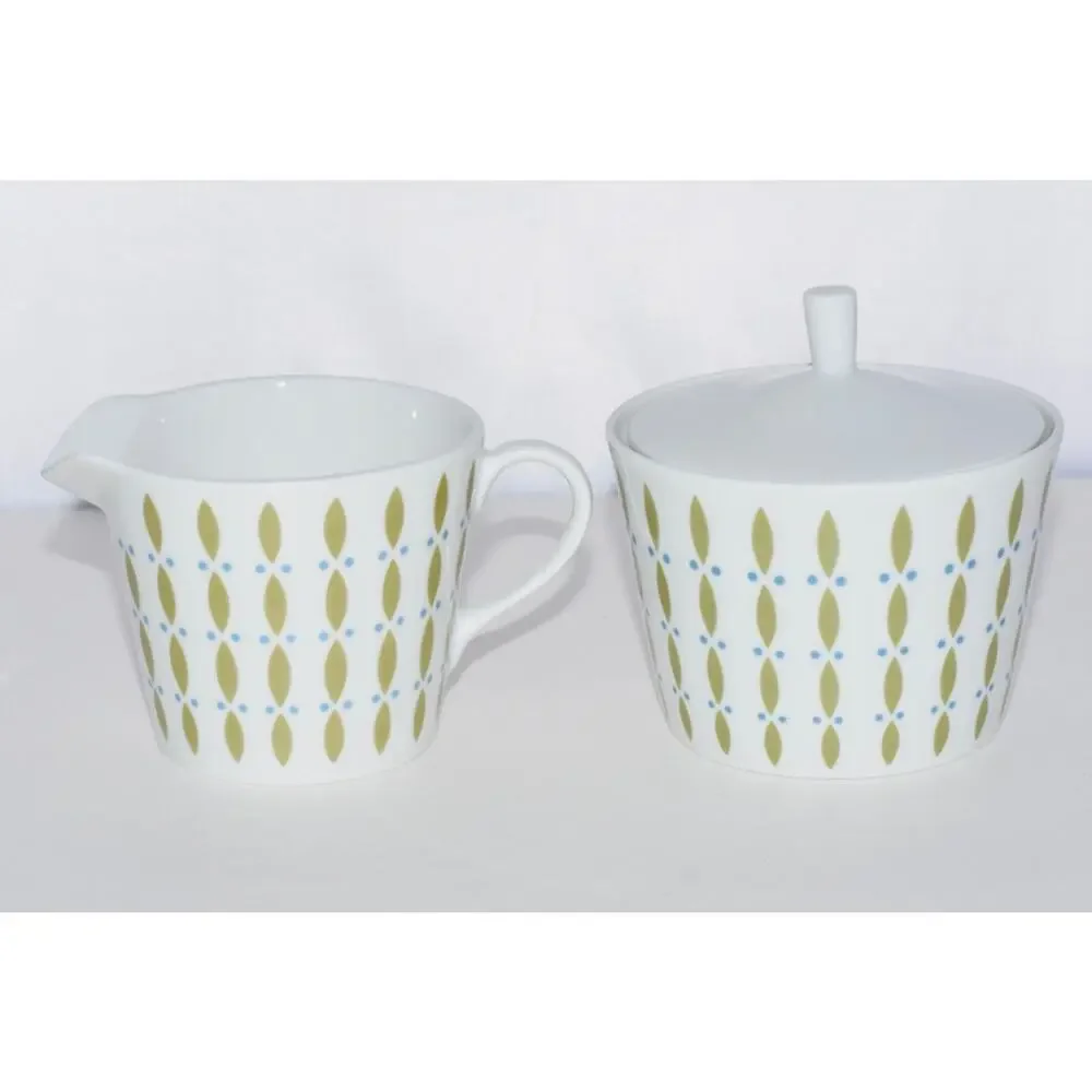 Melitta Zurich Luncheon Plates Coffee Tea Pot, Cup & Saucer 22pc MCM Modernism